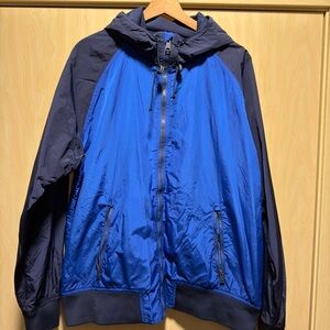Tommy Hilfiger Men's Blue Hooded Windbreaker Jacket